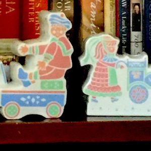 Victorian boy and girl bookend/bank